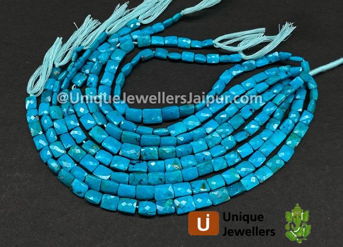 Blue Chrysocolla Far Faceted Chicklet Beads