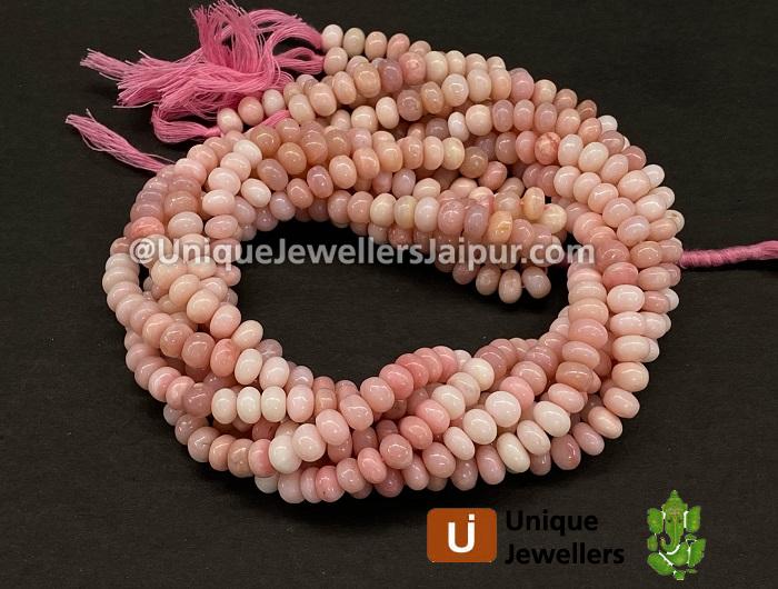 Pink Opal Shaded Smooth Roundelle Beads