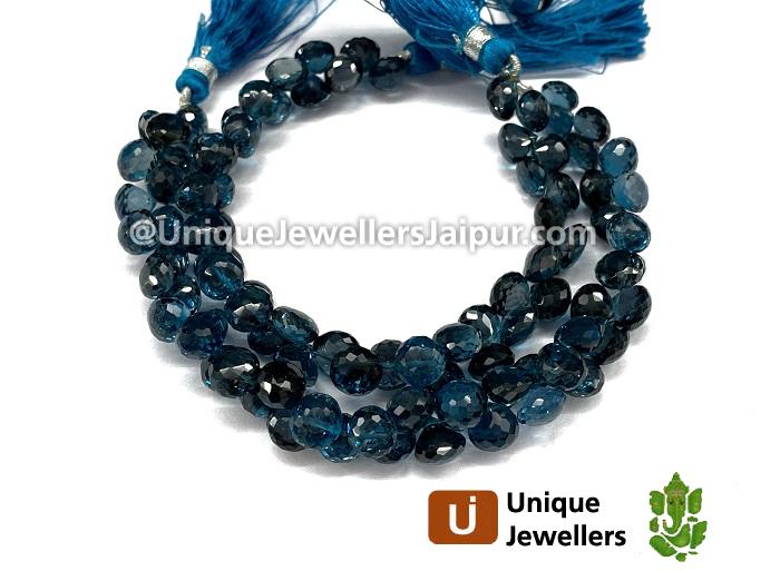 London Blue Topaz Far Faceted Onion Beads