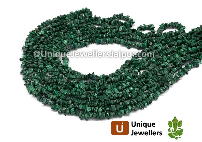 Malachite Uncut Chips Beads