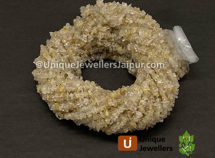 Golden Rutile Uncut Chips Beads