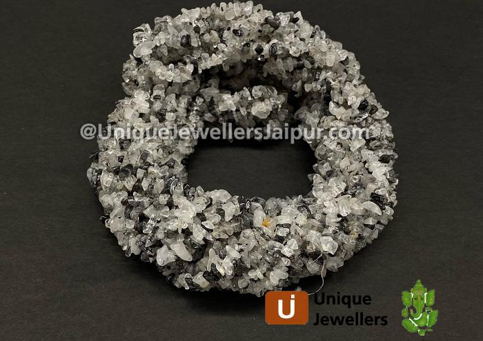 Black Rutile Uncut Chips Beads