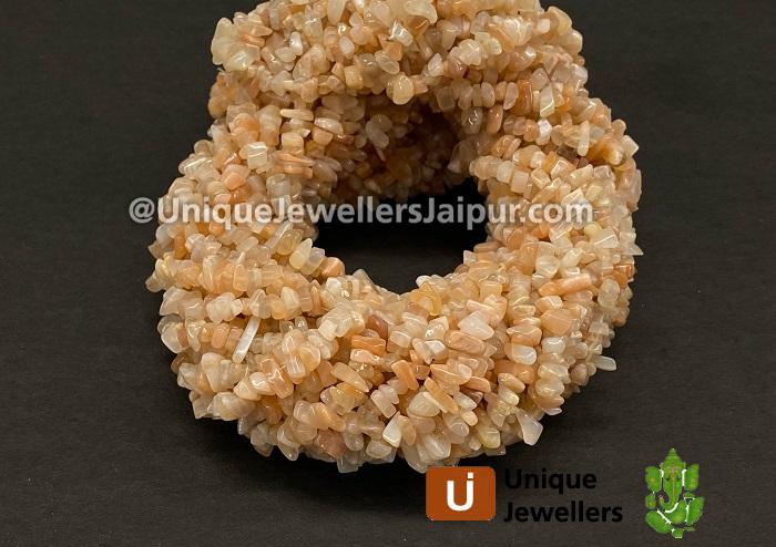 Peach Moonstone Uncut Chips Beads