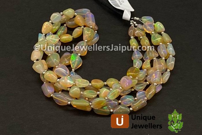 Orange Ethiopian Opal Smooth Nugget Beads