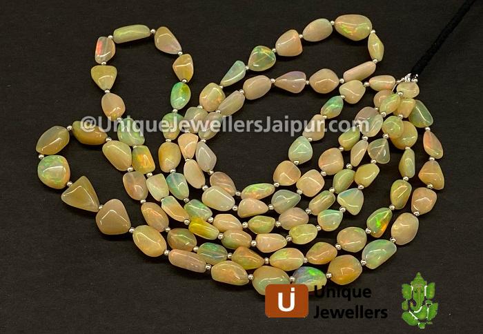 Orange Ethiopian Opal Smooth Nugget Beads