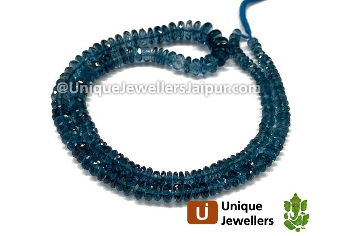 London Blue Topaz German Cut Beads