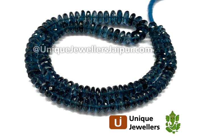 London Blue Topaz Far German Cut Beads