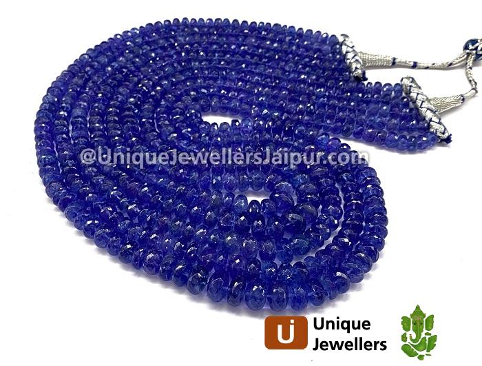 Tanzanite Far Faceted Roundelle Beads