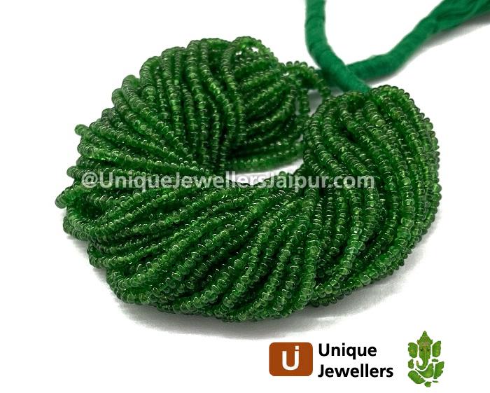 Tsavorite Smooth Roundelle Beads