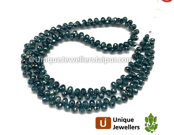 Blue Diamond Faceted Drop Beads