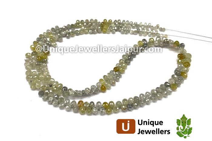 Diamond Fancy Color Faceted Drop Beads