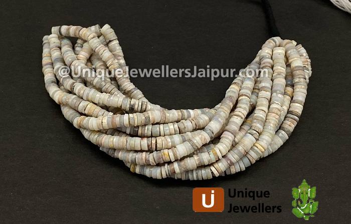 Australian Opal Faceted Tyre Beads