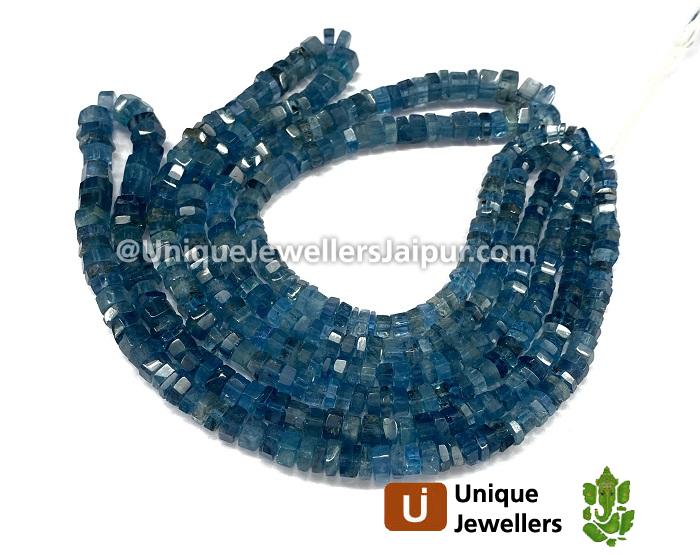 Santa Maria Aquamarine Step Cut Roundelle Beads