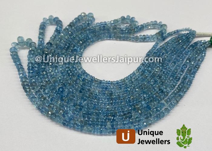 Santa Maria Aquamarine Faceted Roundelle Beads