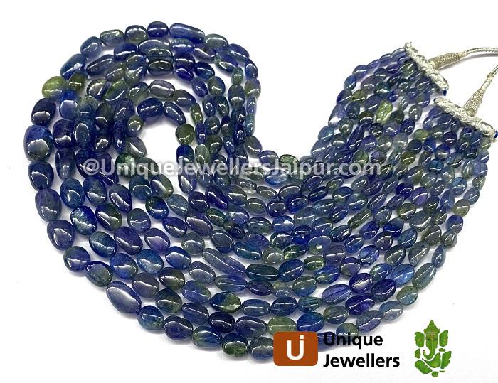 Tanzanite Bi Color Smooth Nugget Beads