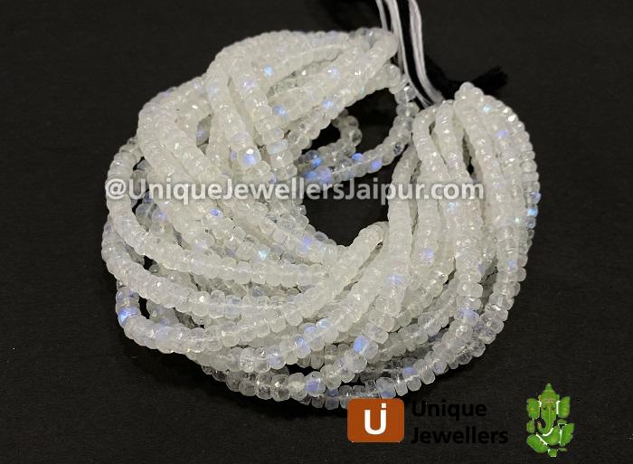 Rainbow Moonstone Faceted Roundelle Beads