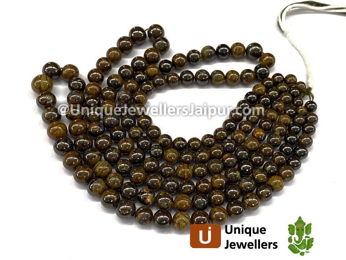 Australian Boulder Opal Smooth Round Balls Beads