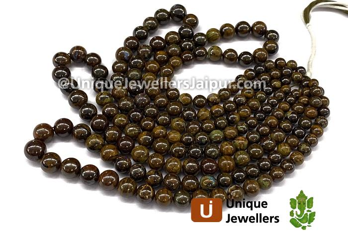 Australian Boulder Opal Smooth Round Balls Beads