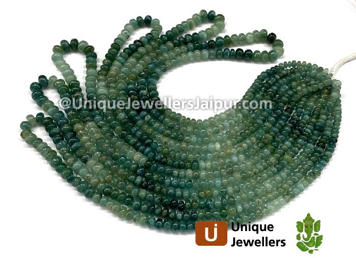 Grandidierite Shaded Smooth Roundelle Beads