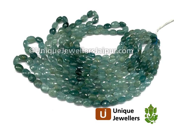 Grandidierite Shaded Faceted Oval Beads