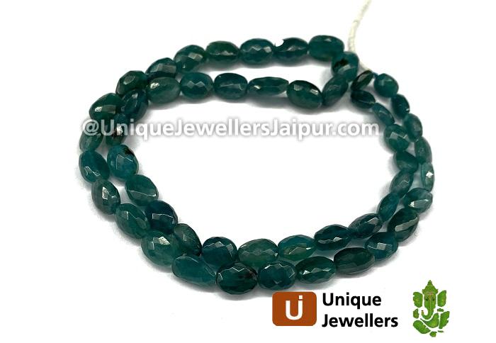 Indicolite Grandidierite Faceted Oval Beads