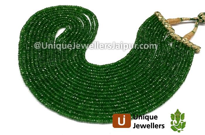 Tsavorite Faceted Roundelle Beads