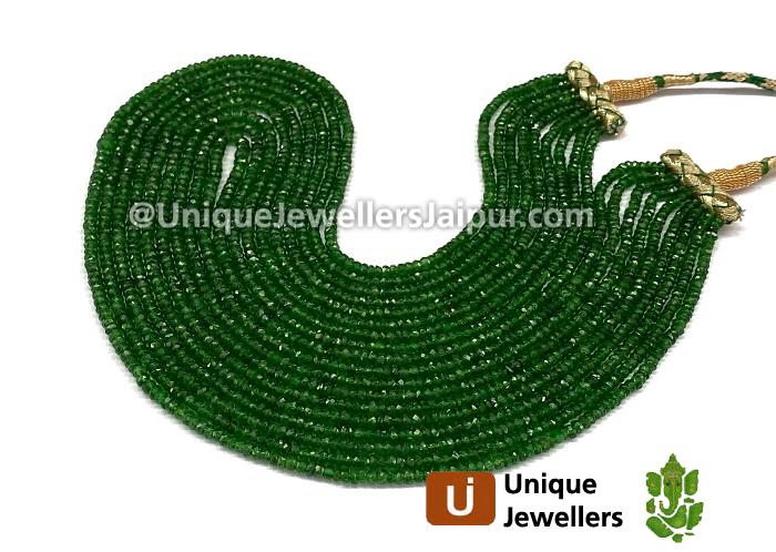 Tsavorite Faceted Roundelle Beads