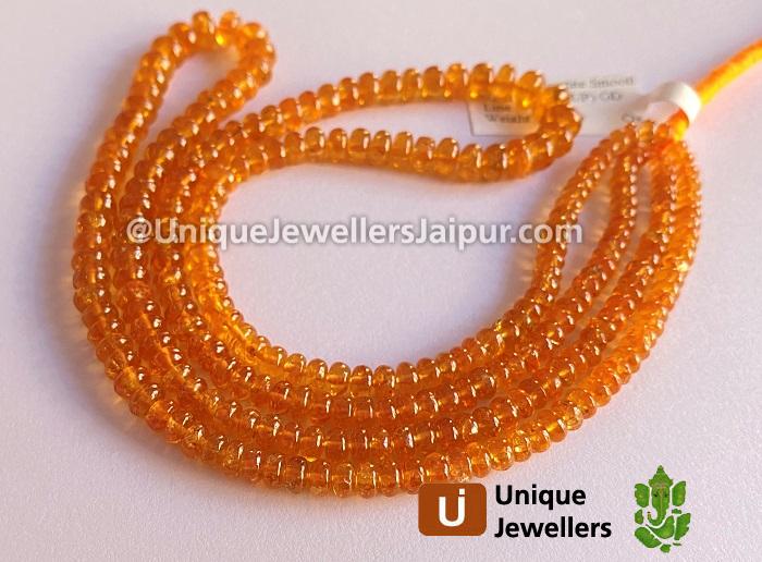 Mandarin Garnet Smooth Roundelle Beads