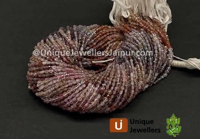 Multi Spinel Faceted Coin Beads