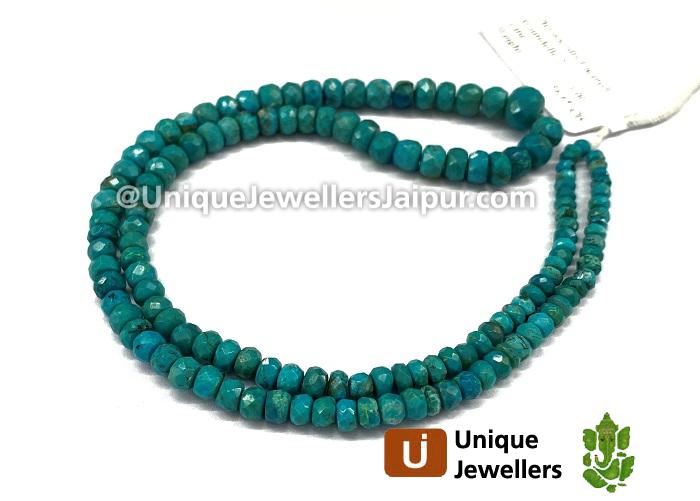 Chrysocolla Faceted Roundelle Beads