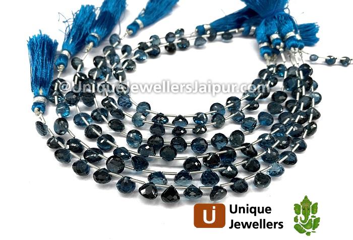 London Blue Topaz Faceted Onion Beads