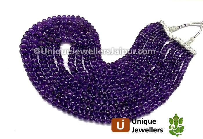 Amethyst Far Smooth Roundelle Beads