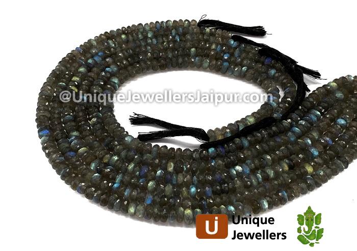 Labradorite Far Faceted Roundelle Beads