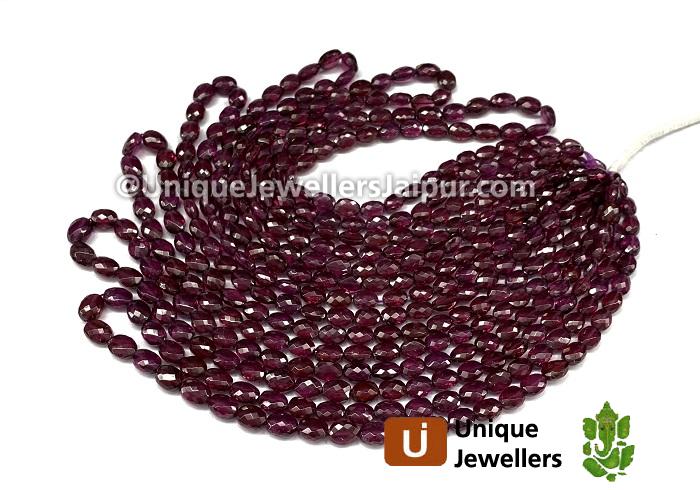 Rhodolite Garnet Far Faceted Oval Beads