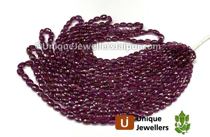 Rhodolite Garnet Faceted Oval Beads