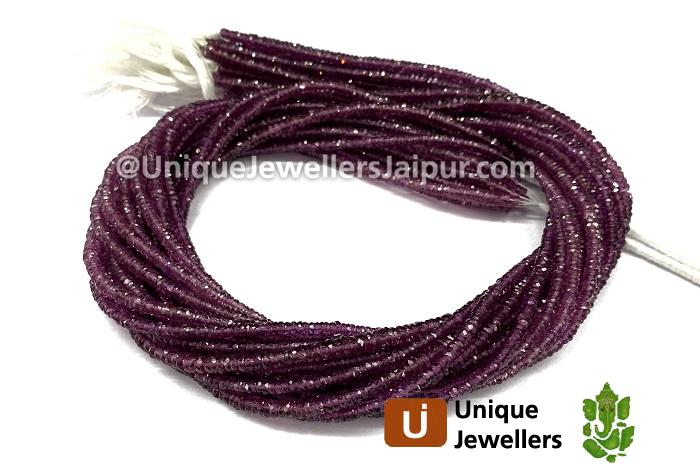 Rhodolite Garnet Faceted Tyre Beads