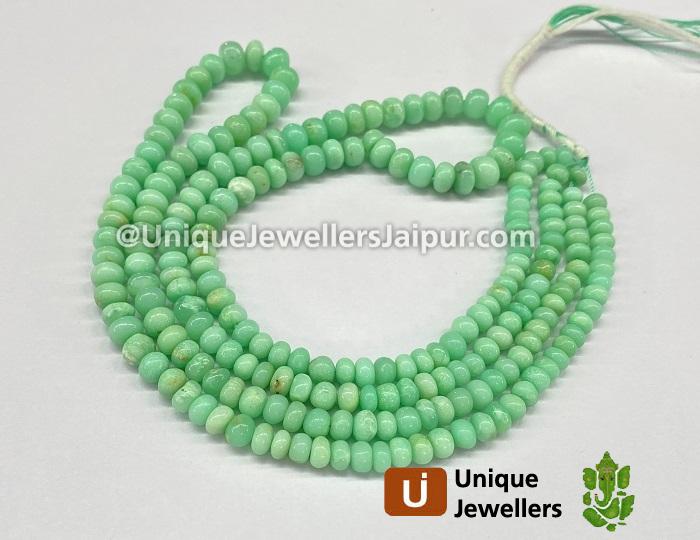 Apple Green Mint Chrysoprase Smooth Roundelle Beads