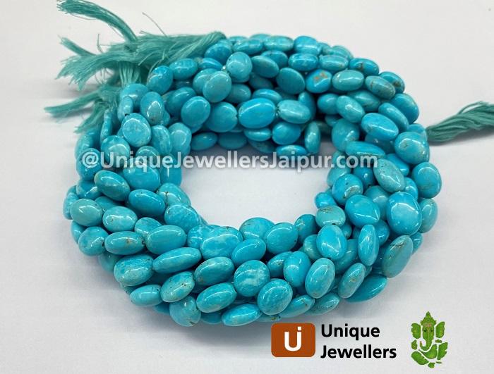 Sleeping Beauty Turquoise Far Smooth Oval Nugget Beads