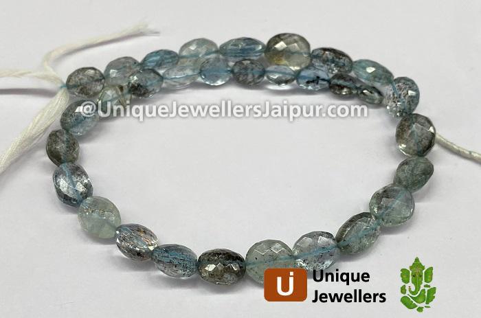 Moss Aquamarine Faceted Oval Beads