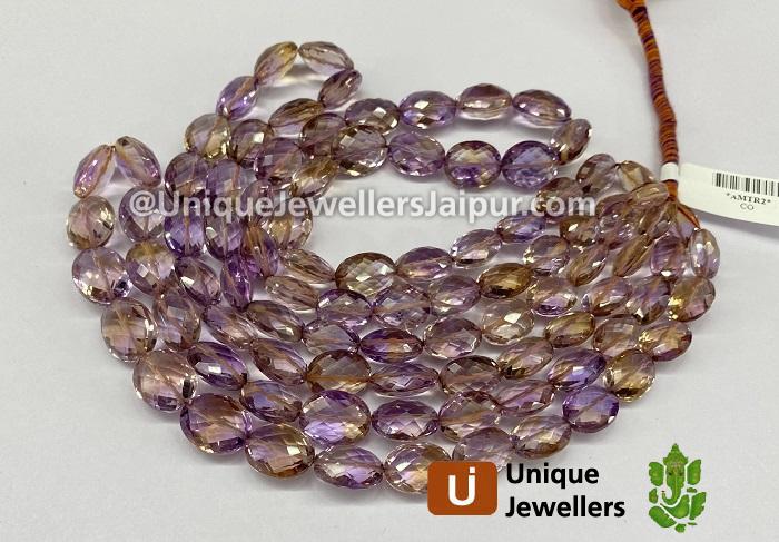 Ametrine Faceted Oval Beads