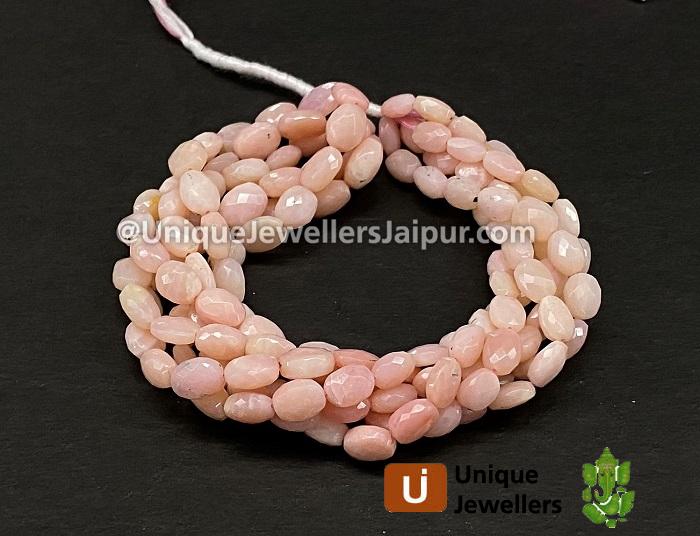 Pink Opal Shaded Faceted Oval Beads