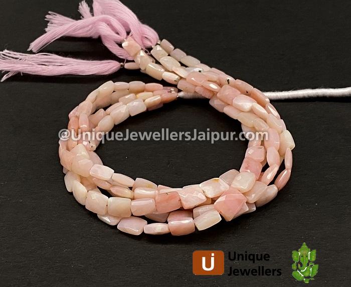 Pink Opal Shaded Faceted Chicklet Beads