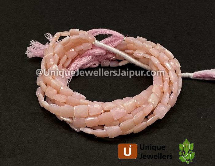 Pink Opal Faceted Chicklet Beads