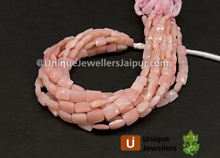 Pink Opal Faceted Chicklet Beads