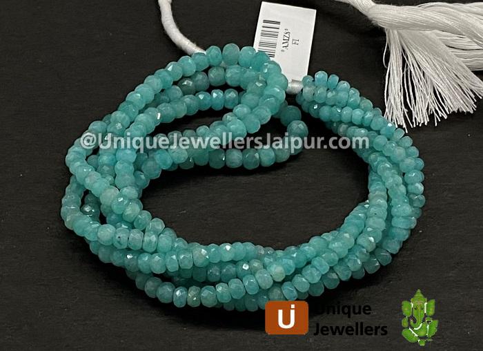 Amazonite Faceted Roundelle Beads