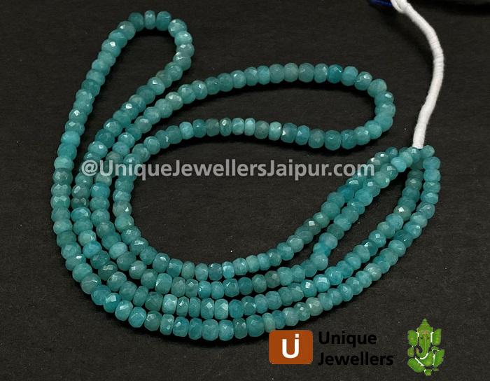 Amazonite Faceted Roundelle Beads