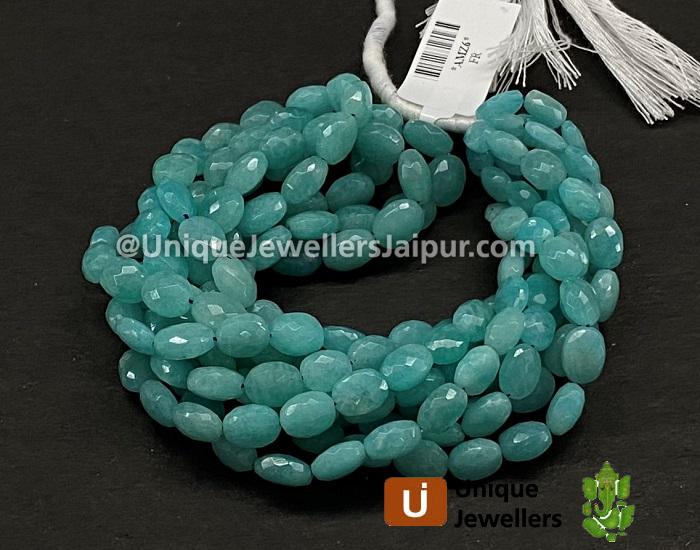 Amazonite Faceted Oval Beads