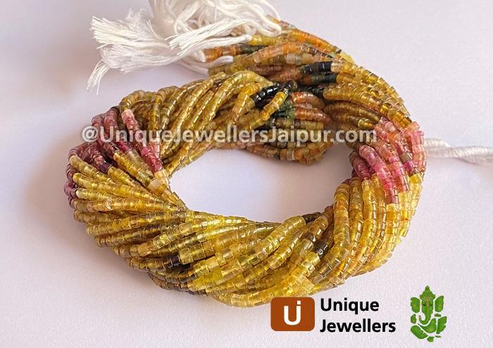 Tourmaline Smooth Tyre Beads