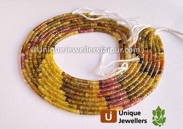 Tourmaline Smooth Tyre Beads