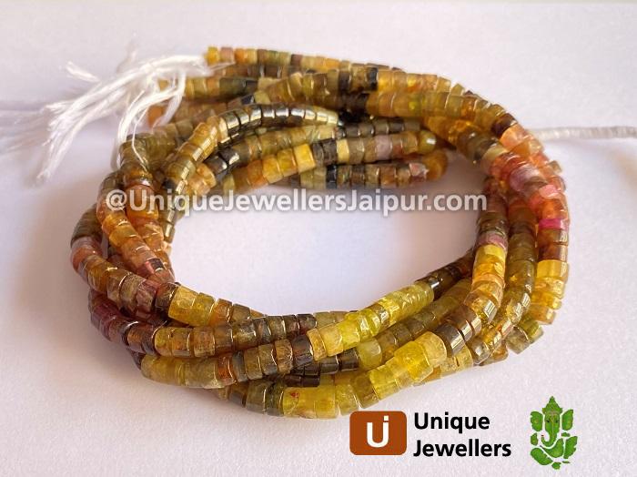 Tourmaline Far Smooth Tyre Beads